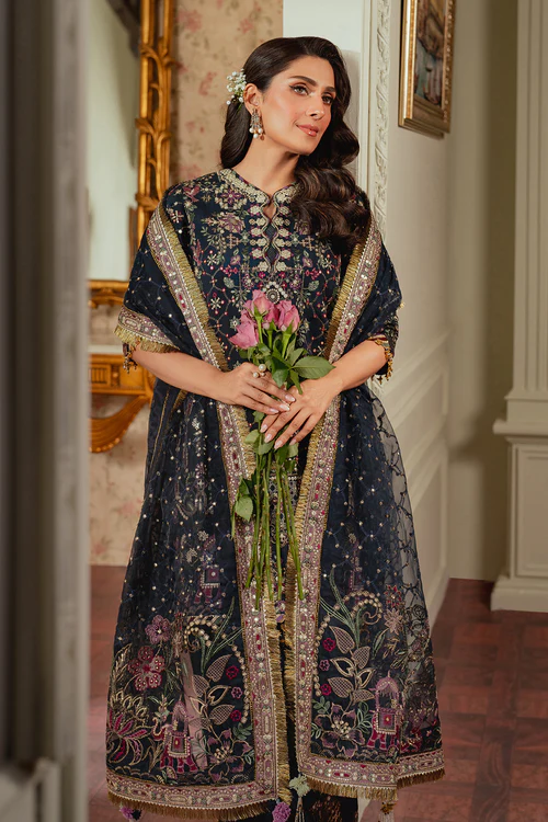 BAROQUE EMBROIDERED SILK CH13-07 UNSTITCHED - Image 15