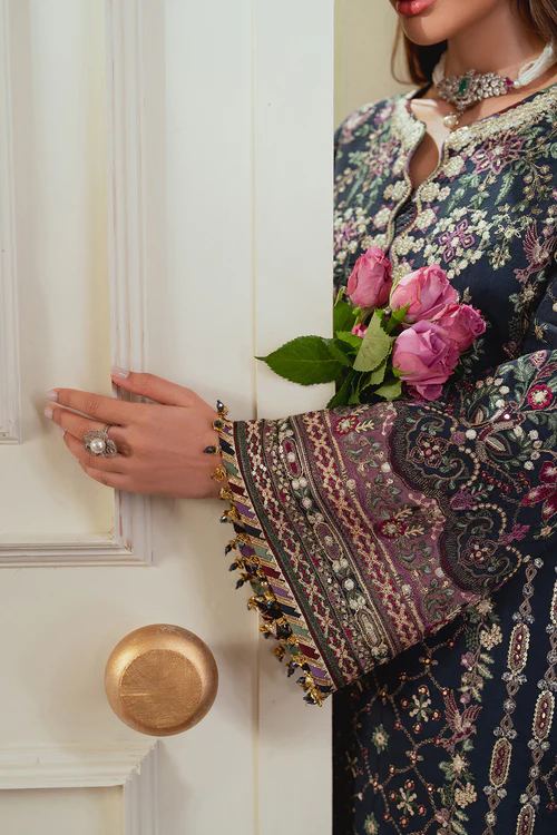 BAROQUE EMBROIDERED SILK CH13-07 UNSTITCHED - Image 3