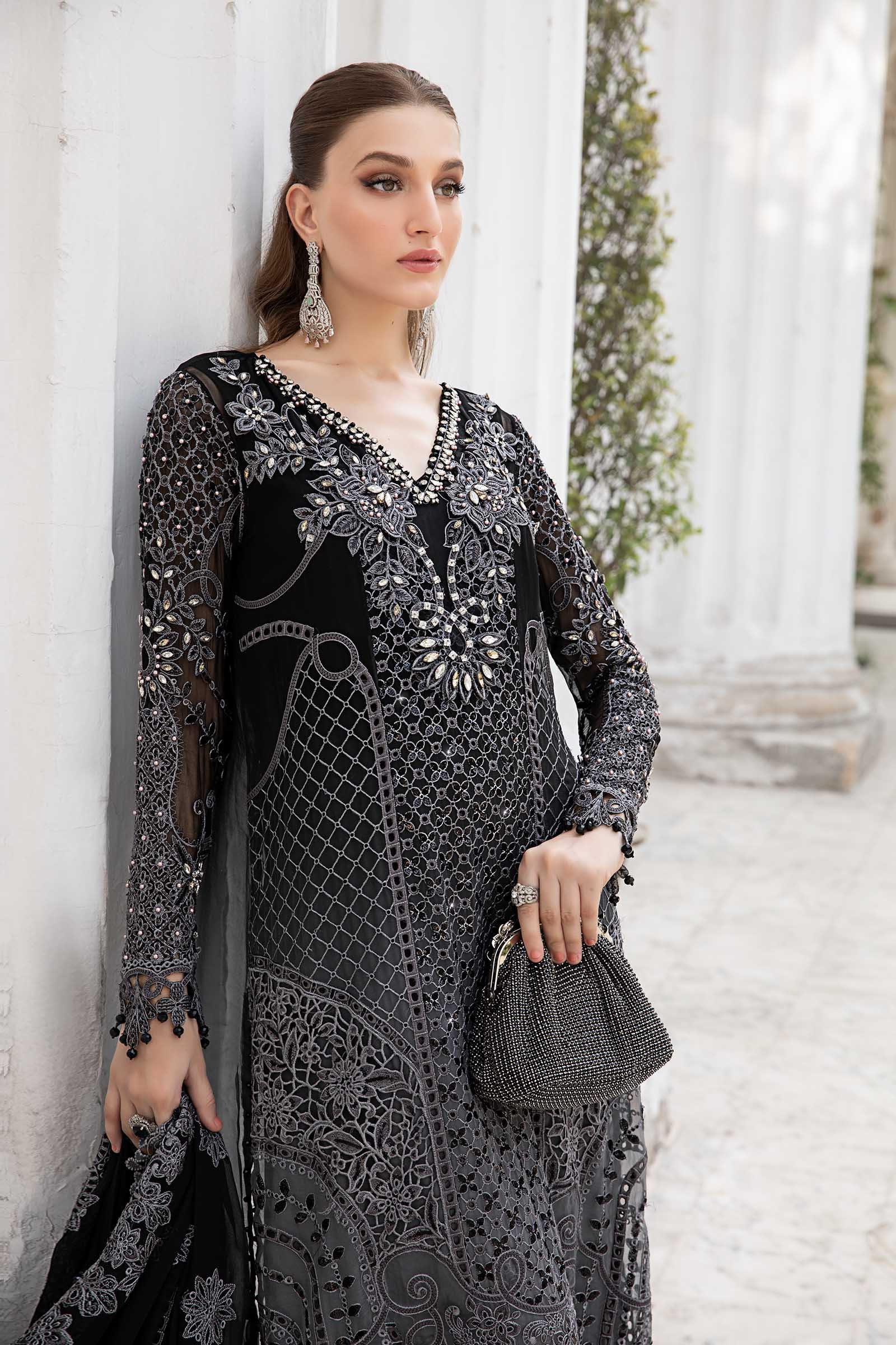 MARIA.B Unstitched Embroidered Chiffon Suit | MPC-24-101 - Image 5