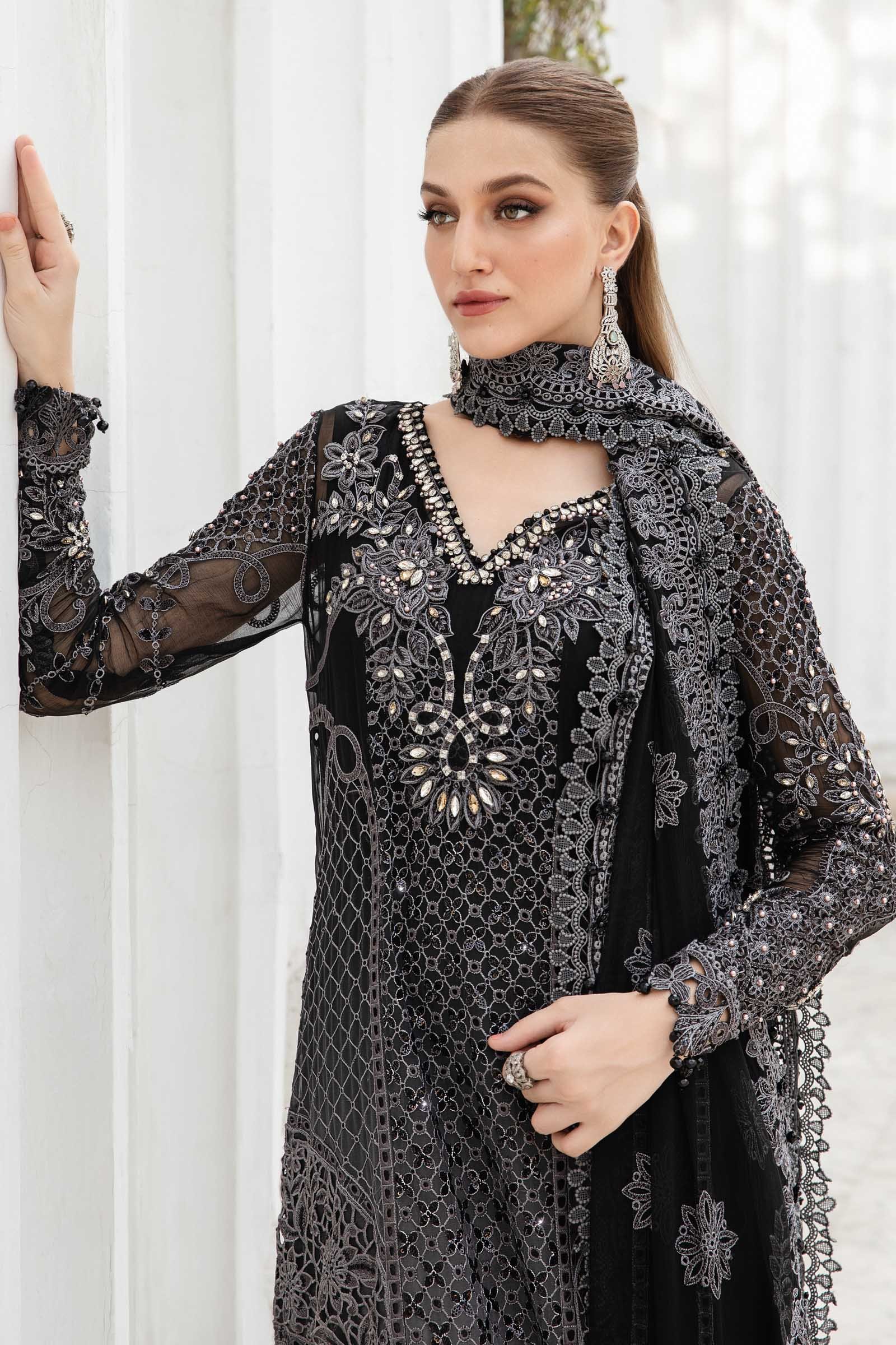 MARIA.B Unstitched Embroidered Chiffon Suit | MPC-24-101 - Image 7