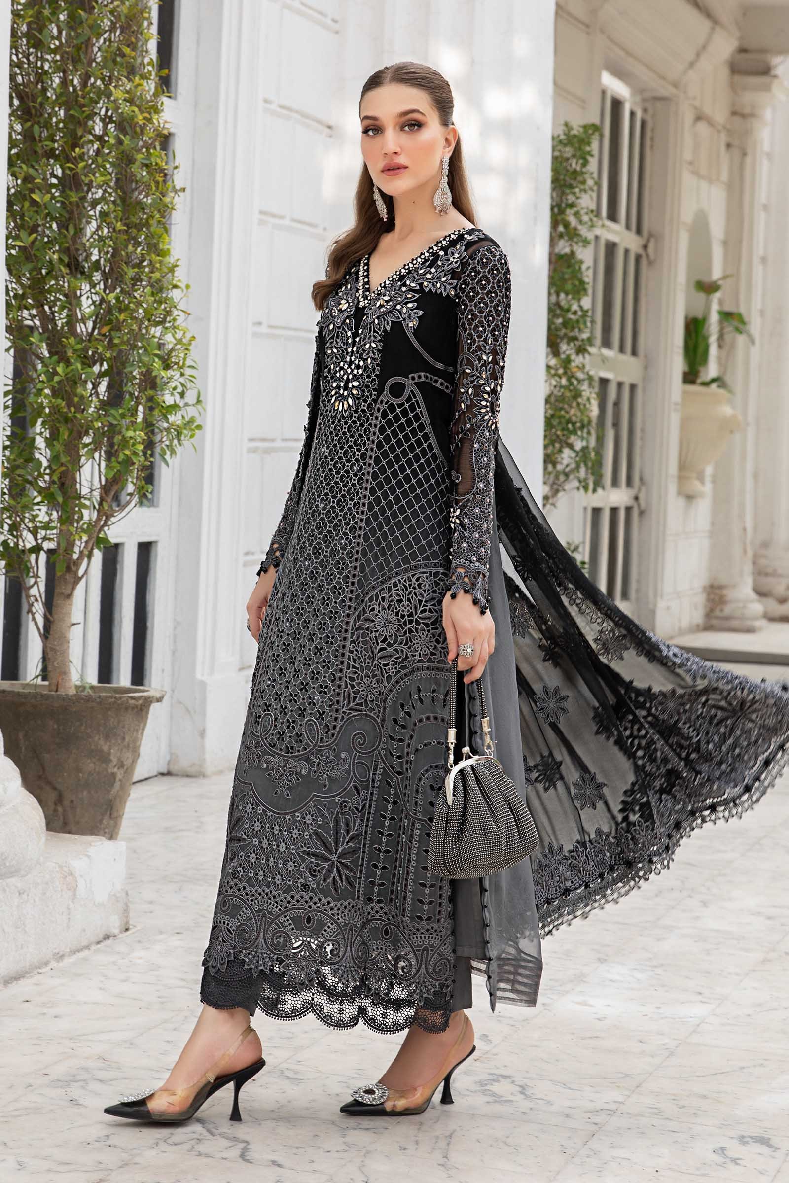 MARIA.B Unstitched Embroidered Chiffon Suit | MPC-24-101 - Image 2