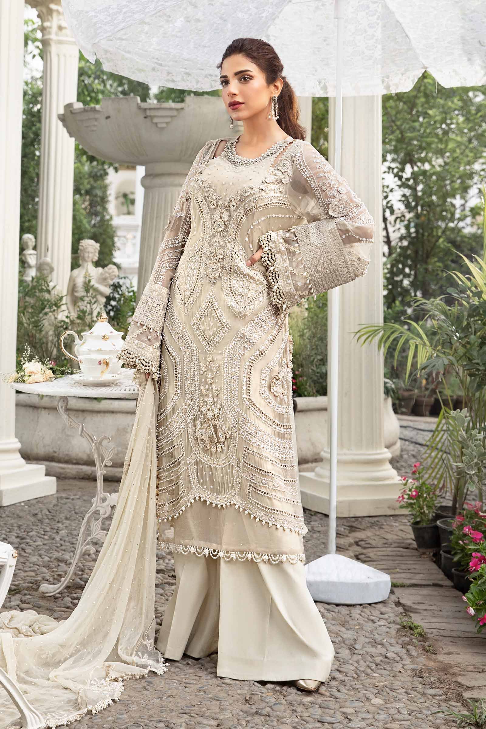 MARIA.B Unstitched Embroidered Chiffon Suit | MPC-24-104 - Image 3
